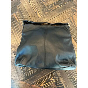 Kooba Black Pebbled Leather Shoulder Bag Purse Y2K Retro Timeless Classic Preppy
